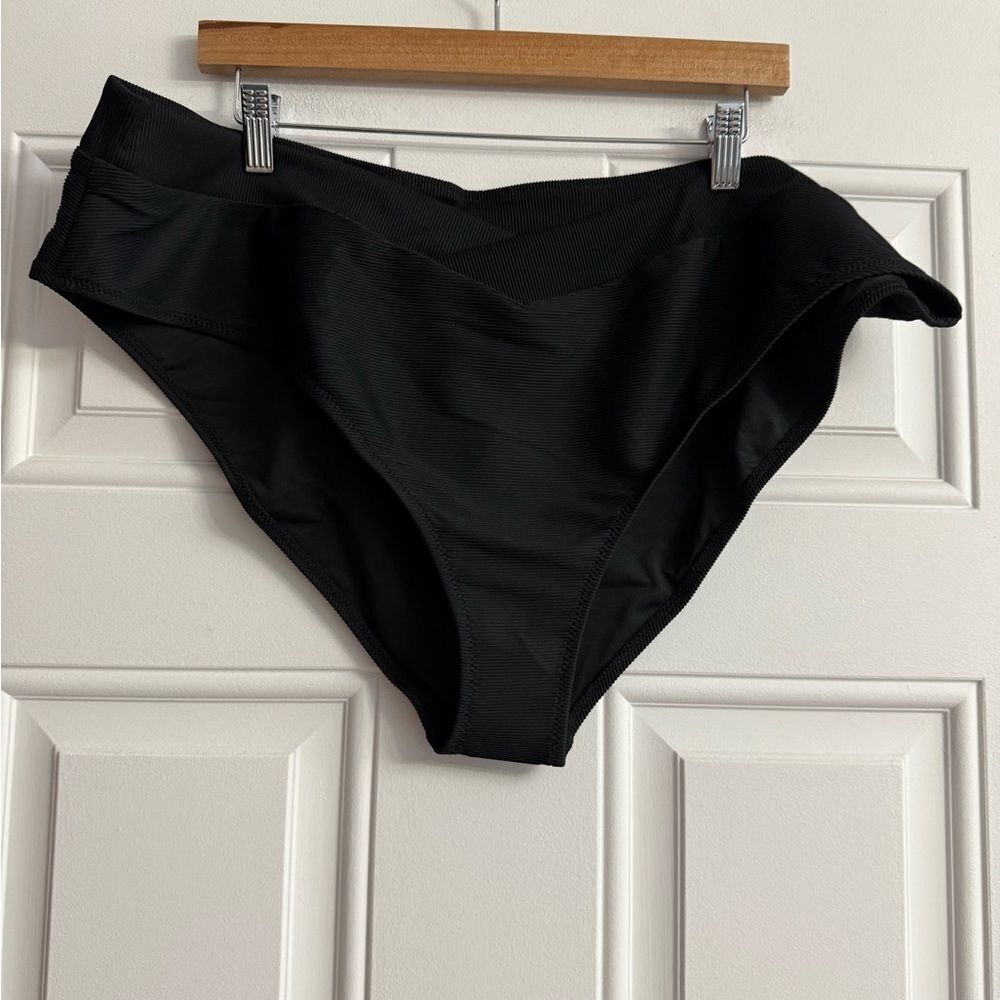 J.Crew Ribbed cross-front cheeky bikini bottom NWT Size 3X